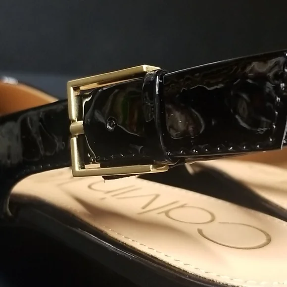 Calvin Klein Luka Patent Slingback Kitten Heel - Picture 8 of 10